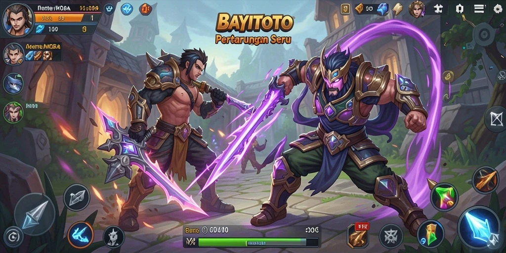 Tangkapan layar gameplay BAYITOTO dengan aksi hero yang seru.