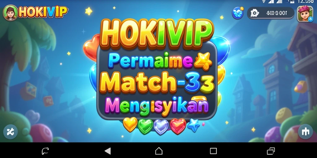 Screenshot gameplay HOKIVIP yang menampilkan tantangan Match-3.