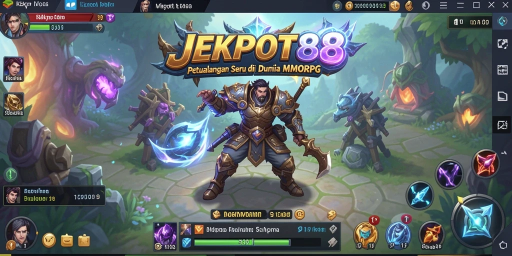 Tangkapan layar dari JEKPOT88 menunjukkan momen mendebarkan dalam petualangan MMORPG.