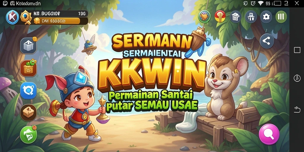 Tampilan gameplay seru dan warna-warni di KKWIN.