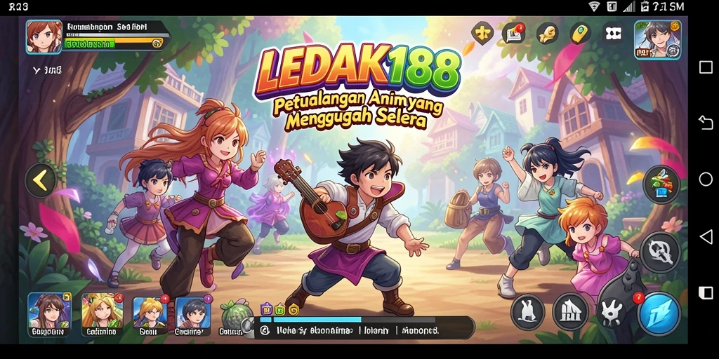 Tangkapan layar LEDAK188 menampilkan aksi karakter anime yang mengesankan.