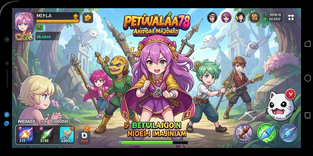 Tampilan gameplay MENYALA78 dengan karakter Anime yang memikat.