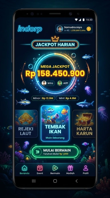 Tampilan antarmuka yang mudah digunakan di indorp.